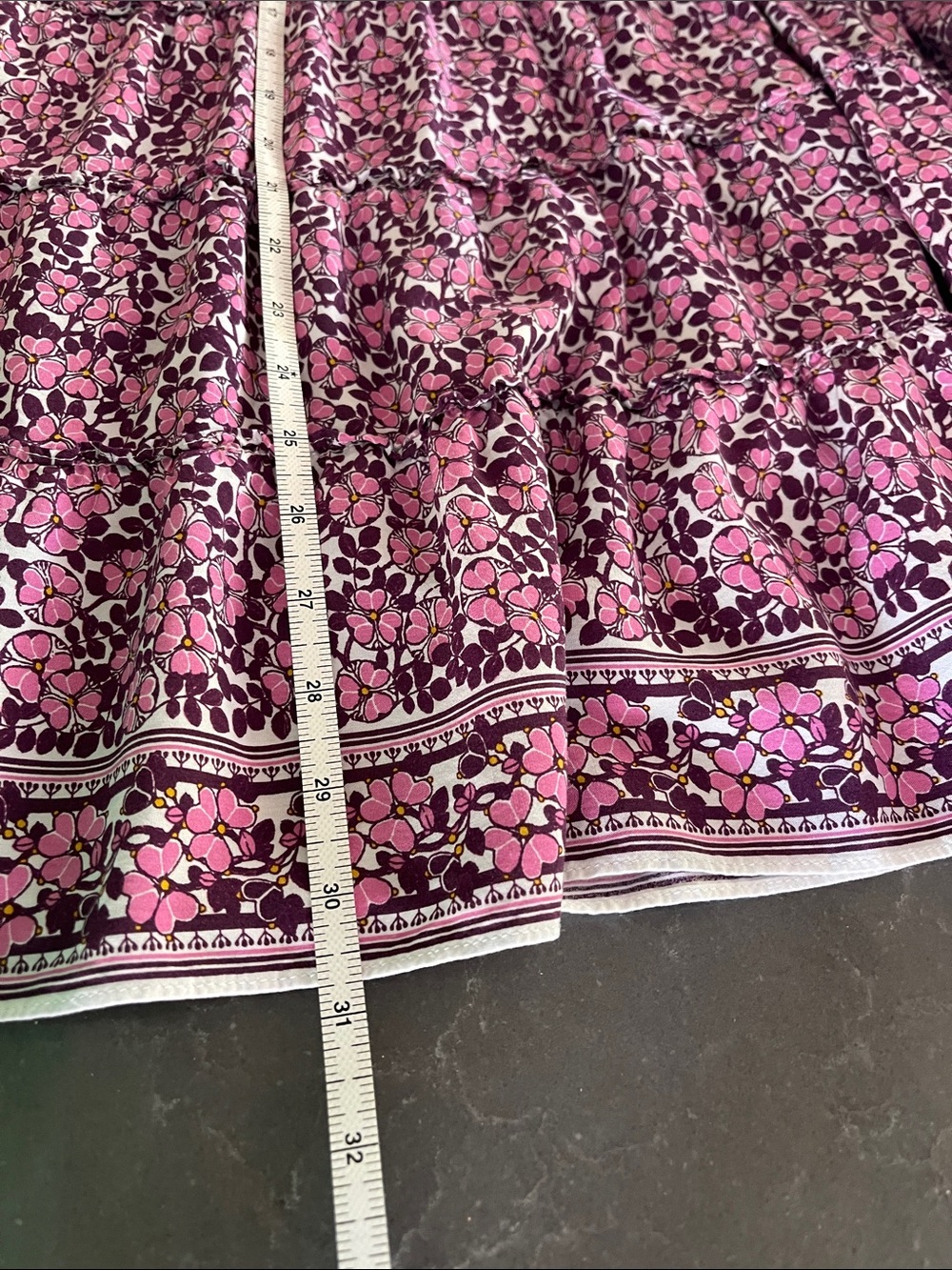 Max Studio Pink and Purple Flowered Midi Skirt - size XL - Picture 5 of 7